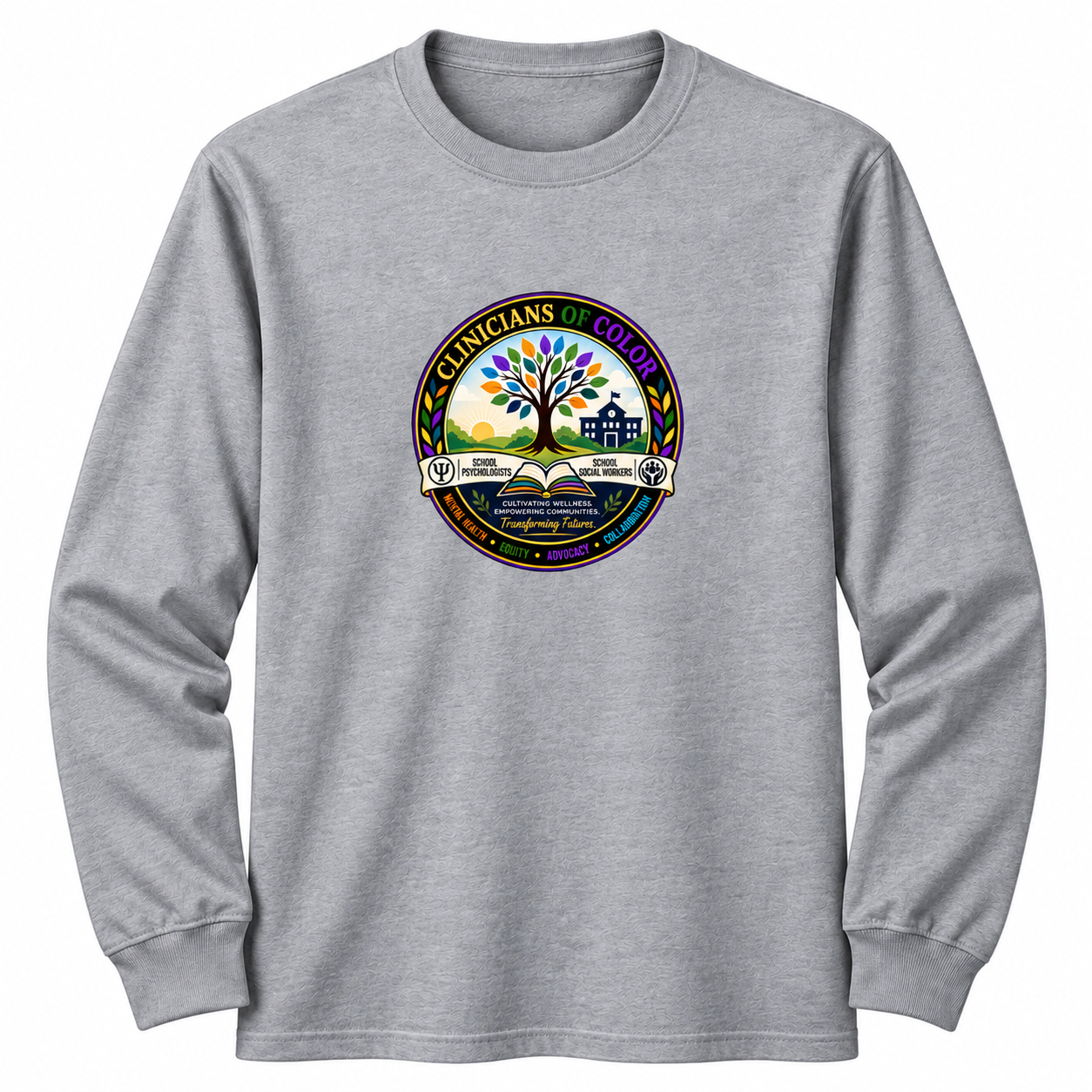 Clinicians of Color Athletic Heather PC61LS long sleeve T-shirt