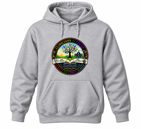 Clinicians of Color Athletic Heather Gildan 18500 hoodie