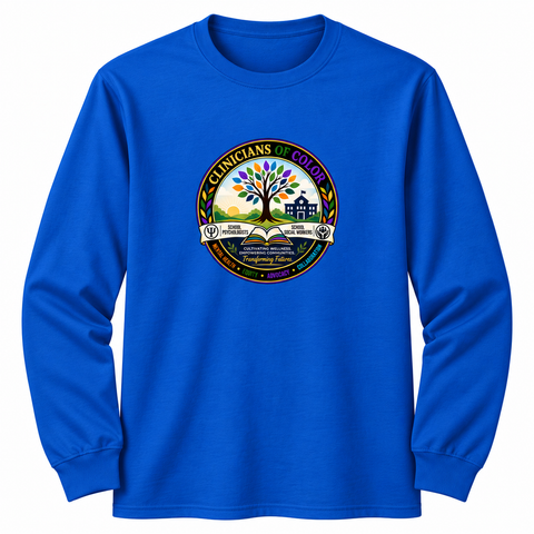 Clinicians of Color Long Sleeve Royal T-Shirt